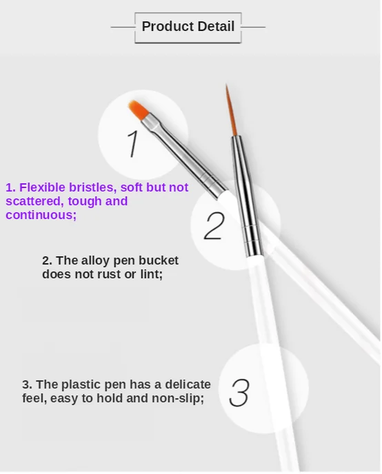 Wholesale nail art brush tool pink 15-piece set multi-specification nylon nail art pen