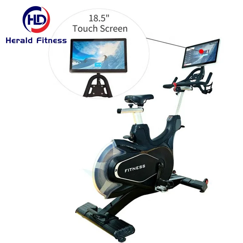 Professional Commercial Fitness Equipment Cardio Indoor Static Exercise Bicycle Intelligent Magnetic Electric Spin Bike For Gym