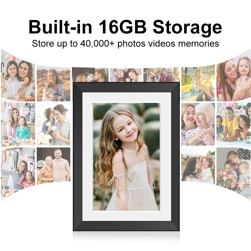 10.1 Inch Smart WiFi Digital Photo Frame 1280x800 IPS Touch Screen Built in 16GB Memory Frameo Digital Picture Frame