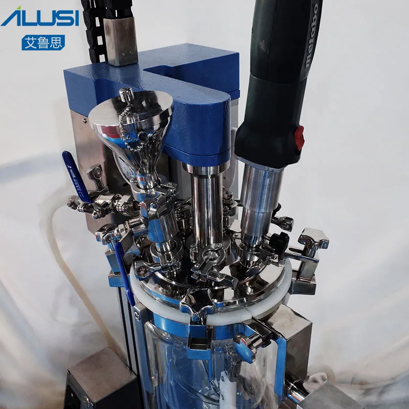 Upgradable Laboratory oil heating homogenizer paste vacuum emulsion mixer washing cosmetics face cream vacuum mixing equipment