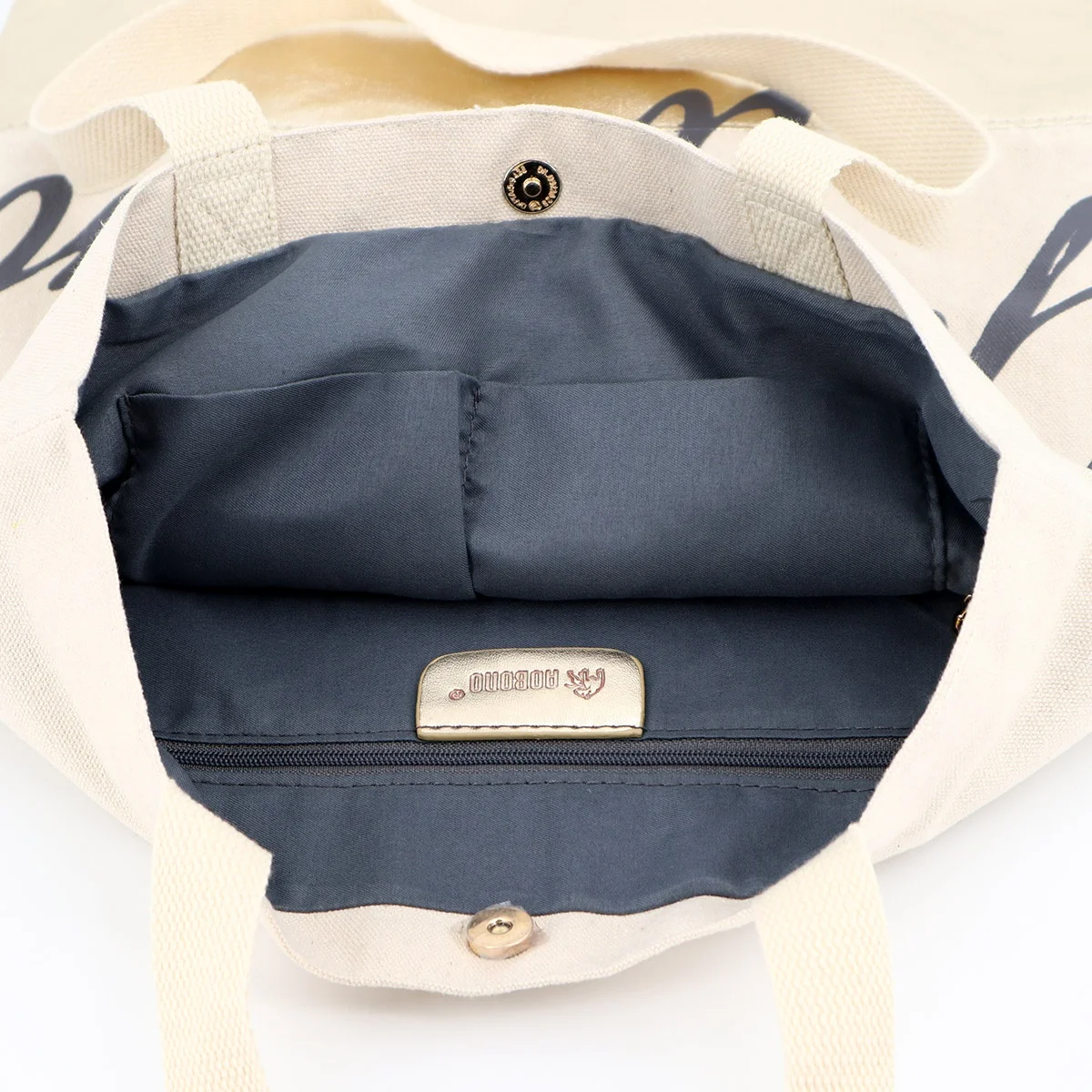 Customized 450gsm 100% cotton canvas with shiny pu shopping bag silk printing tote bag webbing handle reusable bag for women