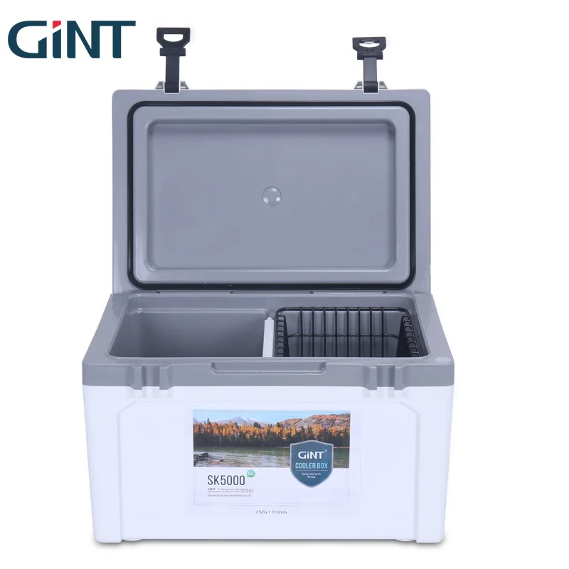 GINT 50L Factory Direct Ice Chest Insulated Cooler Boxes with Accessories Basket and Chopping Board