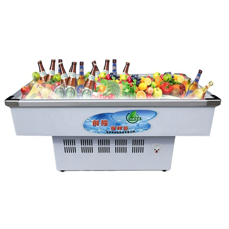 1,8 м холодильник со скошенной стеклянной дверью с морозильной камерой