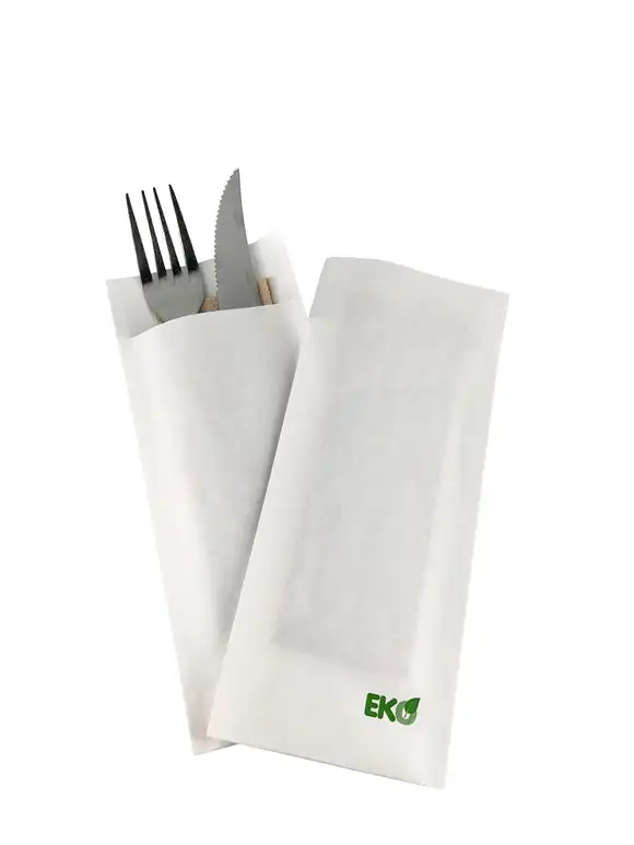 Gold Elegant Pre Rolled Napkin And Cutlery Set Disposable Dinnerware For Christmas,Weddings And Catering Events