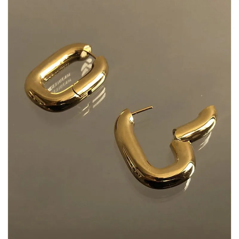 Prevent Allergy 925 Sterling Silver Earrings Charm Women Trendy Jewelry Vintage Simple O Shaped Party Accessories