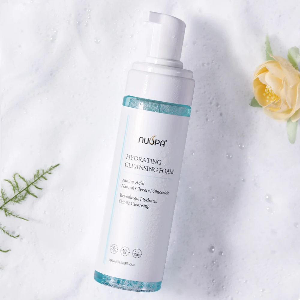 NUSPA Organic Plant Microorganisms Deep Nourishing Face Cleanser Oil Control Anti Acne Foaming Face Wash
