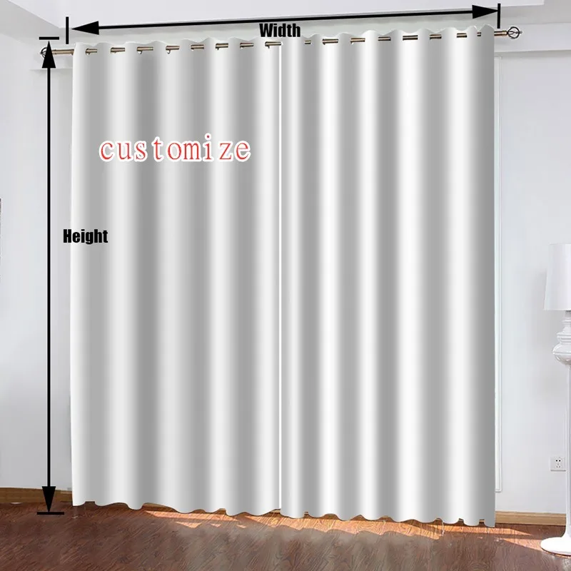 Window Blackout Customize Curtain 3D Print Curtains Windows Child Adult Bedroom Decor