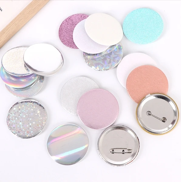 Sublimation Badge Blank Round button badge keychain consumables button badge magnet Own Logo Engraving lenticular