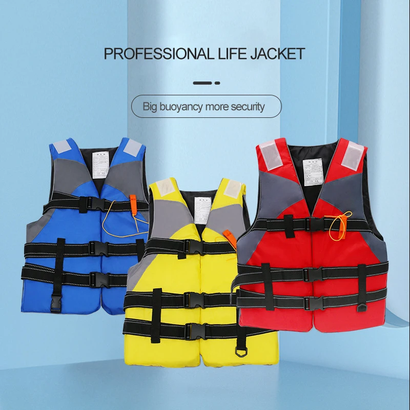 Customized High Quality  Water parks Products Marine Life Jacket PVC Foam Red  Float Suit  safety life vest