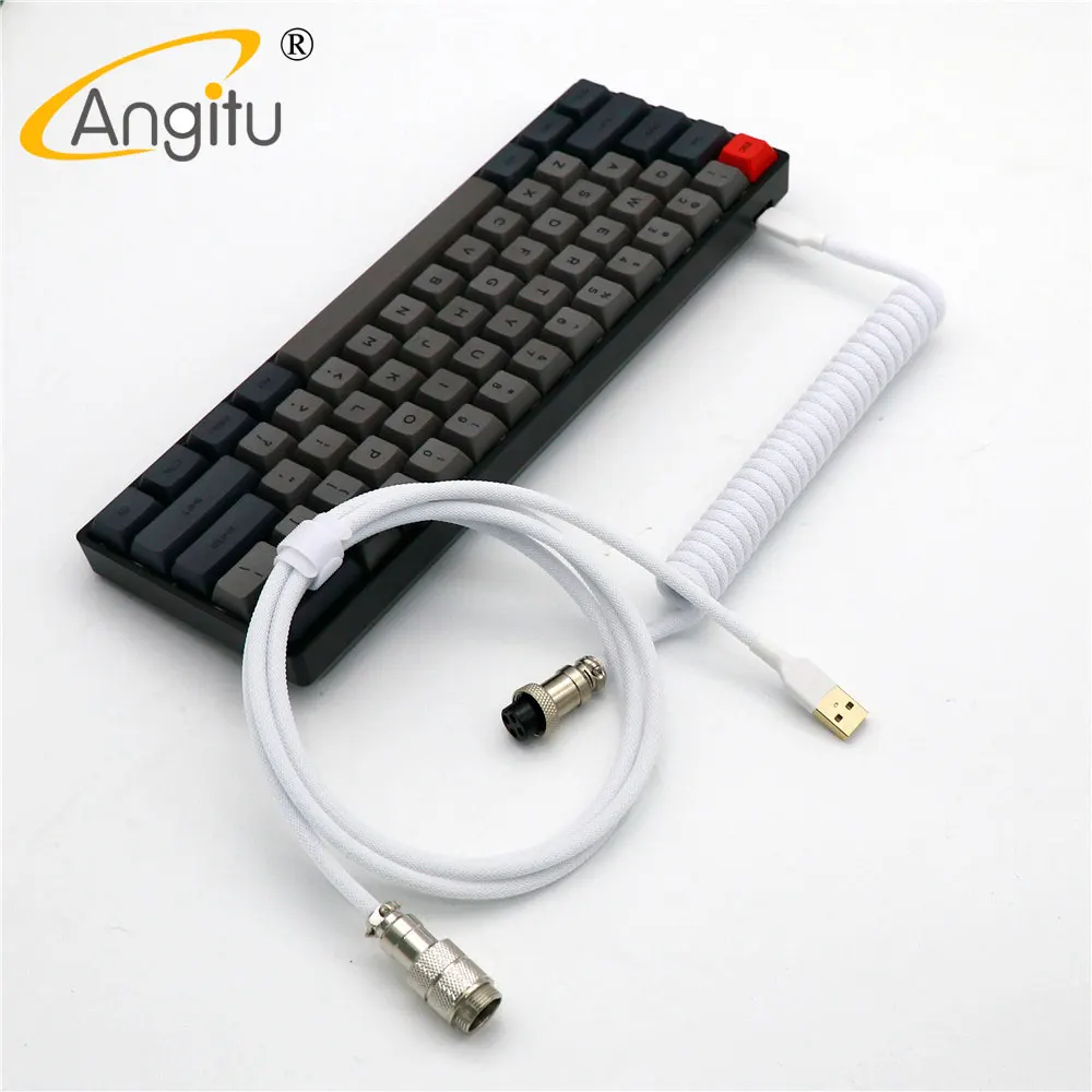 Прямая поставка ручная работа разъем авиатора Паракорд Тип C USB механическая клавиатура спиральный кабель