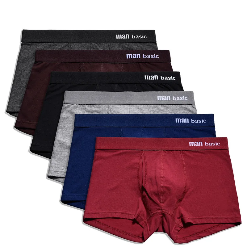 hot sale contton man basic  Waistband Europe Male Underwear Boxers With Plus Size