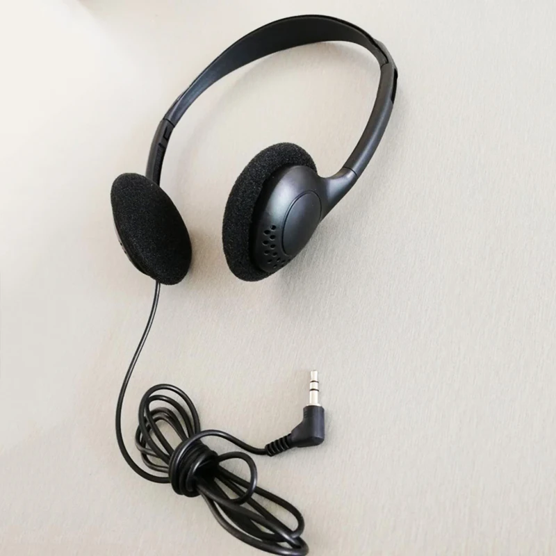Hottest 3.5mm jack or airplane adapter wired on-ear headphone headsets for aviation/conference/teaching use