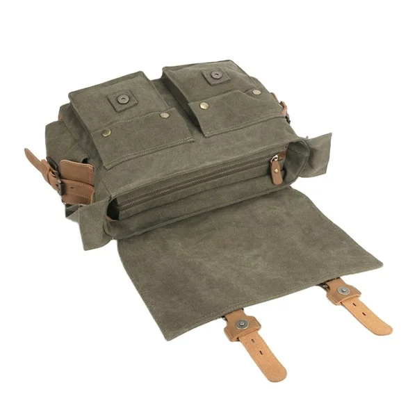 Camera shoulder bag canvas PU leather messenger bag,trendy dslr camera bag