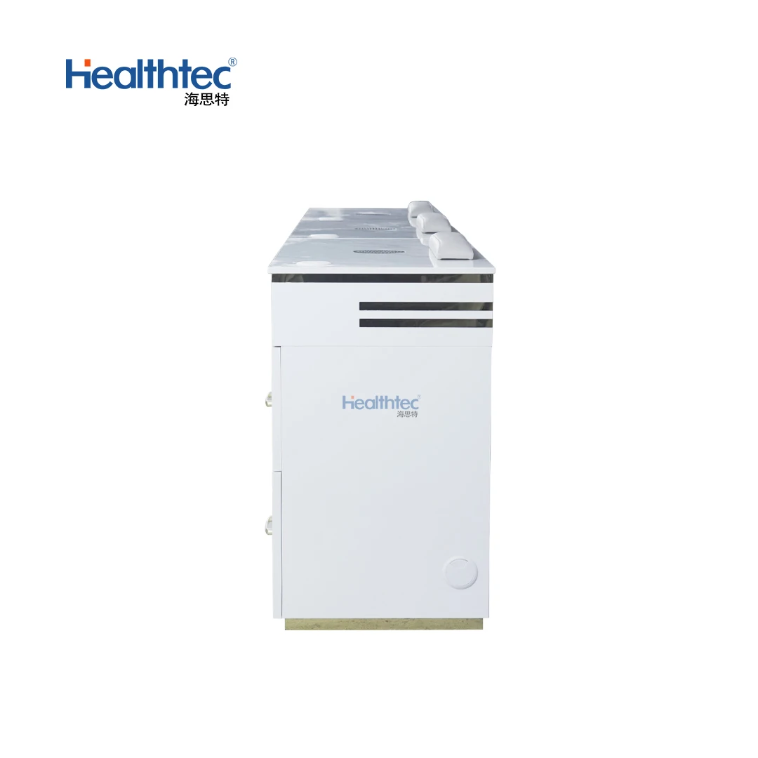 Manicure Table Healthtec Furniture 3 Persons Seats Salon Equipment Luxury Nail Table With Dust Collector