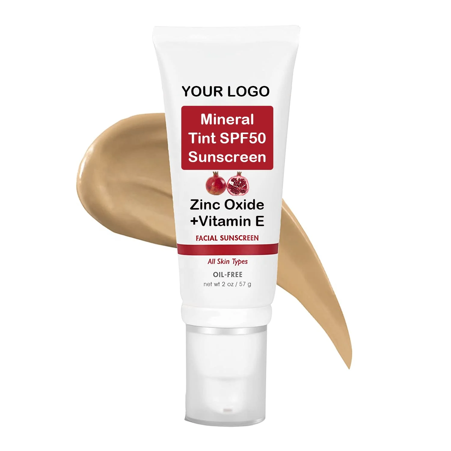 Tint Broad Spectrum SPF 50 Sunscreen UVA & UVB Protection Anti Aging Moisturizer Mineral Tinted Face Sunscreen