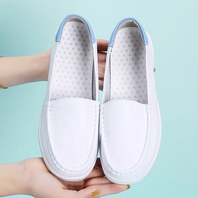 
Comfortable Cow Leather Hospital Nurse Shoe Anti Slip White Nursing Shoes For Nurse 
