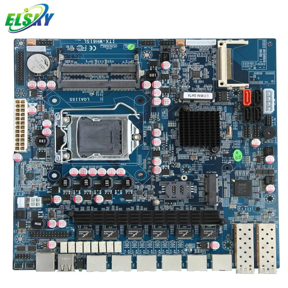 Elsky Ivy Bridge G1620 2.7GHz 1155 Socket Fanless 6LAN Motherboard for Router