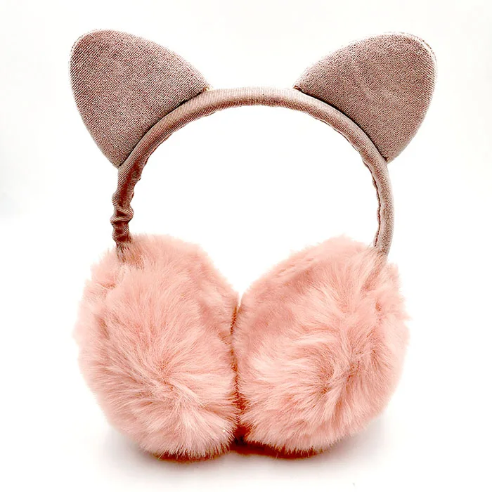Модные наушники аксессуары для волос fushia головной убор для ушей с пушистыми помпонами красивый обруч для головы зимний искусственный мех OEM ODM наушник