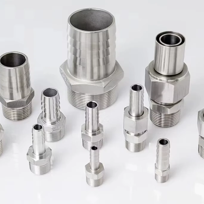WAKAMATSU Custom Stainless Steel 304 316 union NPT BSPT JIS male female thread Pagoda Hose barb water oil pipe fitting