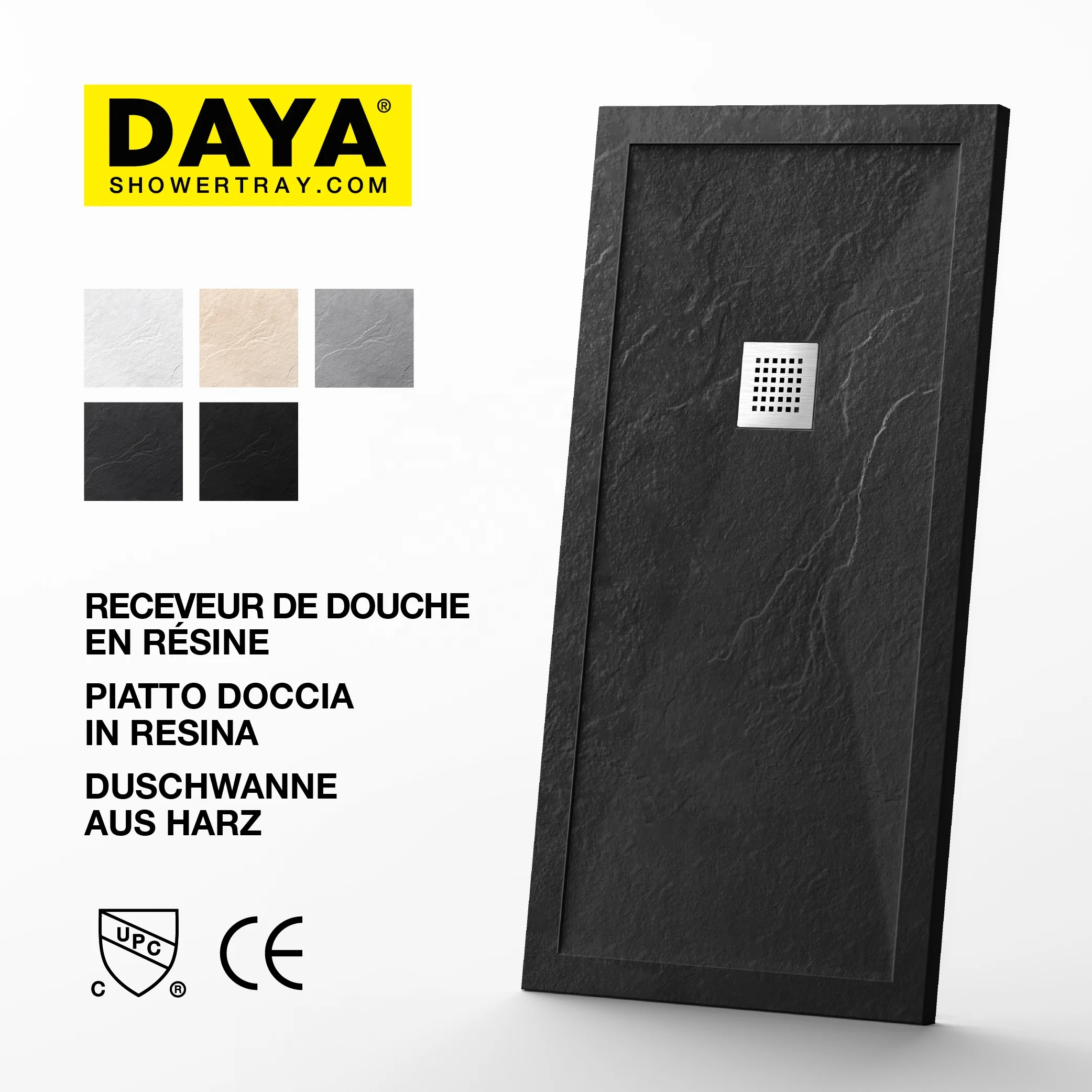 Shower Cabin Acrylic Shower trays Restroom Gel-coat Stone Shower Pan Base