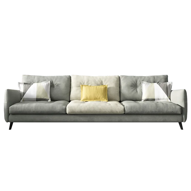 living room furniture scandinavian sofa set comfortable couch sectional grey Linen modern fabric sofa