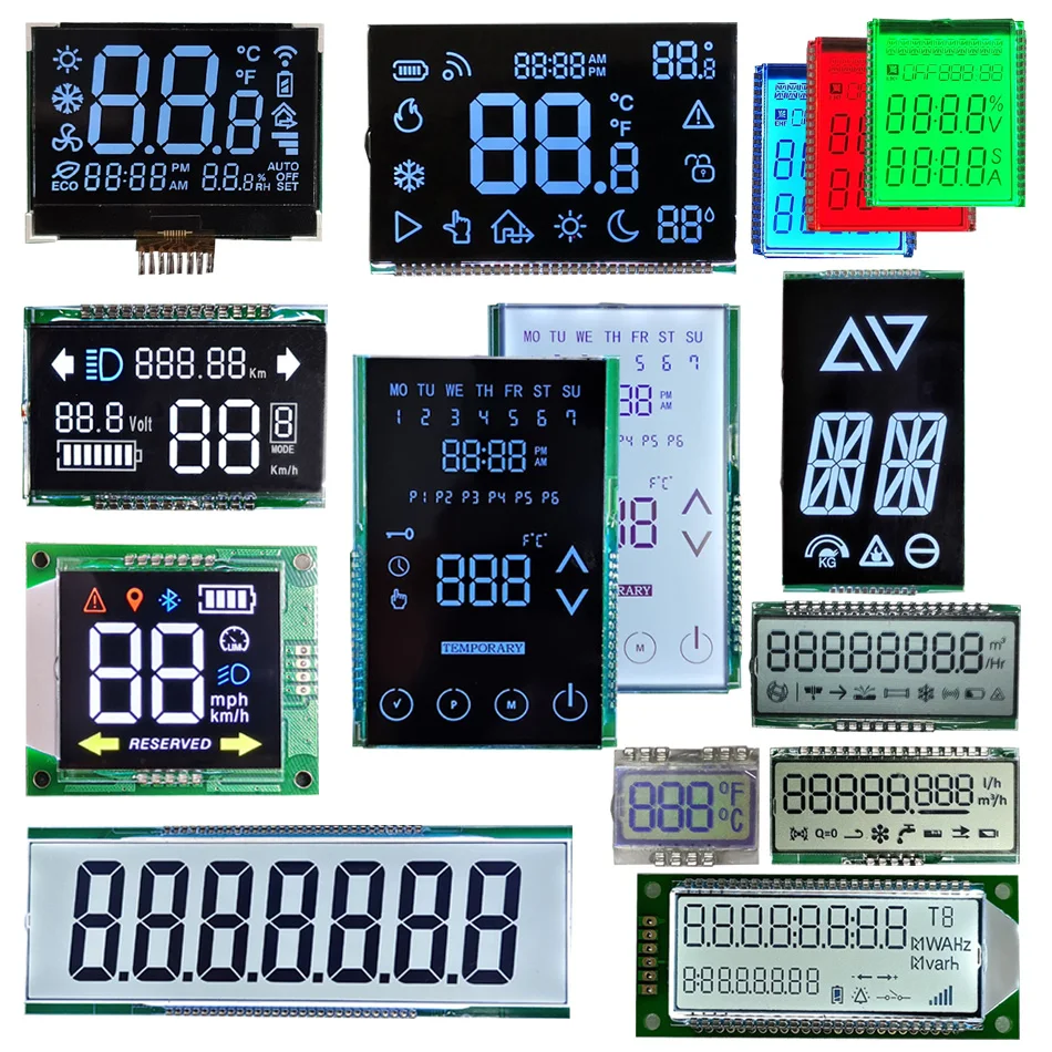 custom size tn htn black va digital e-bike motorcycle meter lcd screen speedometer odometer electric motor system LCD display