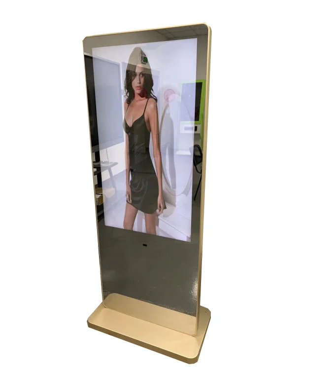 42 49 55 Inch Touchscreen Lcd Advertising Magic Mirror Display With Photobooth