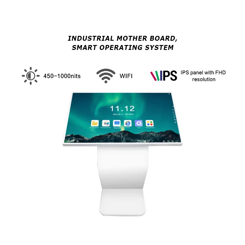 Interactive Kiosk 21.5 32 43 55 Inch Floor Standing Digital Pcap Touch Screen Smart Interactive Board