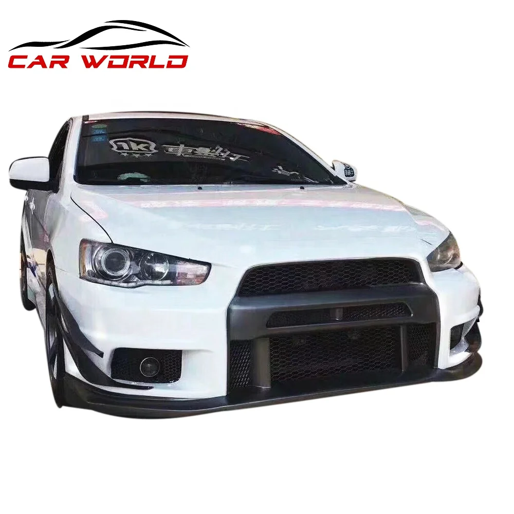 Car Bumper For 2009-2015 Mitsubishi Lancer Change To GTR Front Bumper Rear Bumper Side Skirts ABS Plastics material