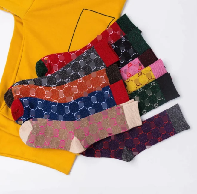 
2021 gg logo Winter Rabbit wool socks thickened to keep warm Calcetines GG socks Designer 