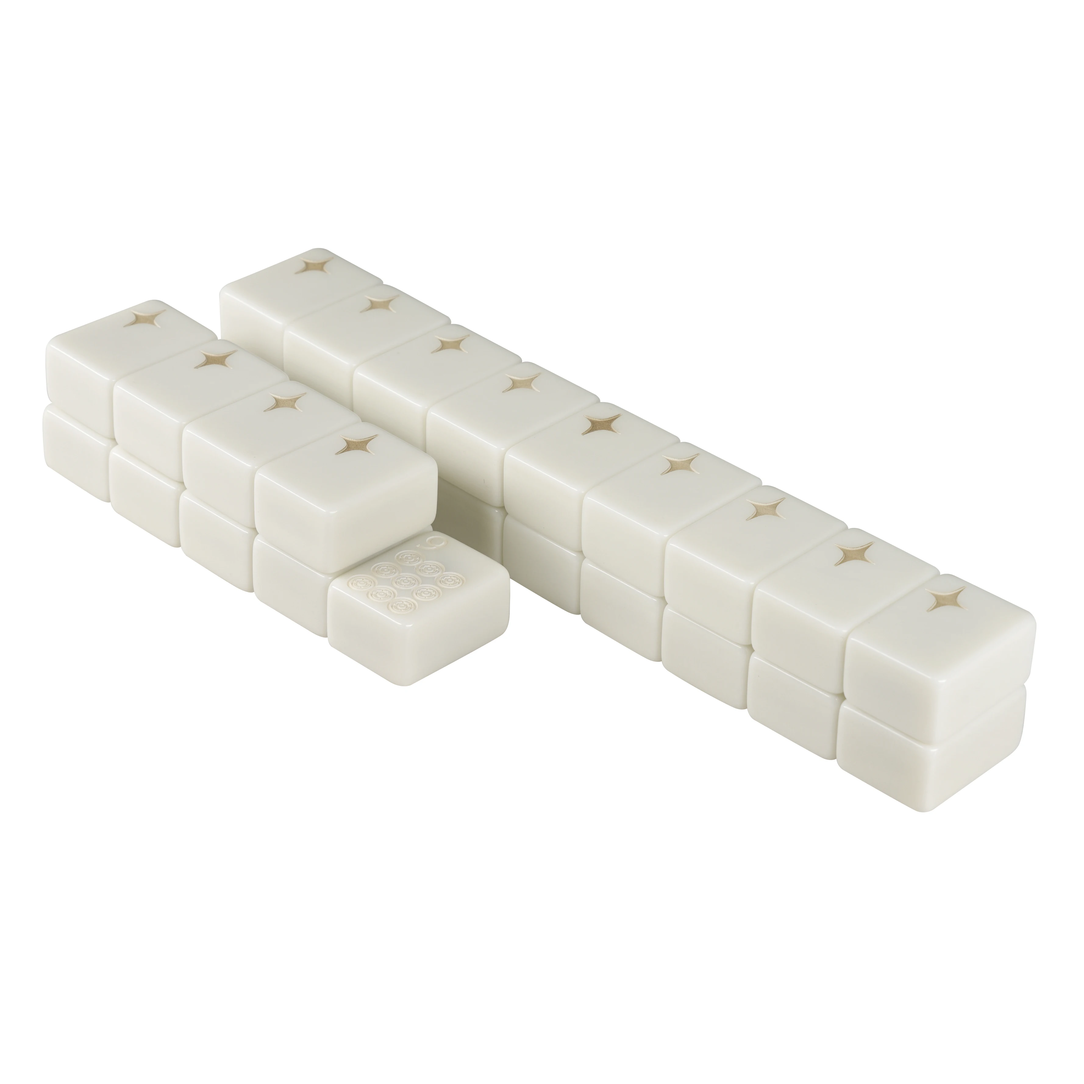 Ivory White Magnetic Mahjong Tiles for Automatic Mahjong Table Custom American Family Entertainment Automatic Games Tiles