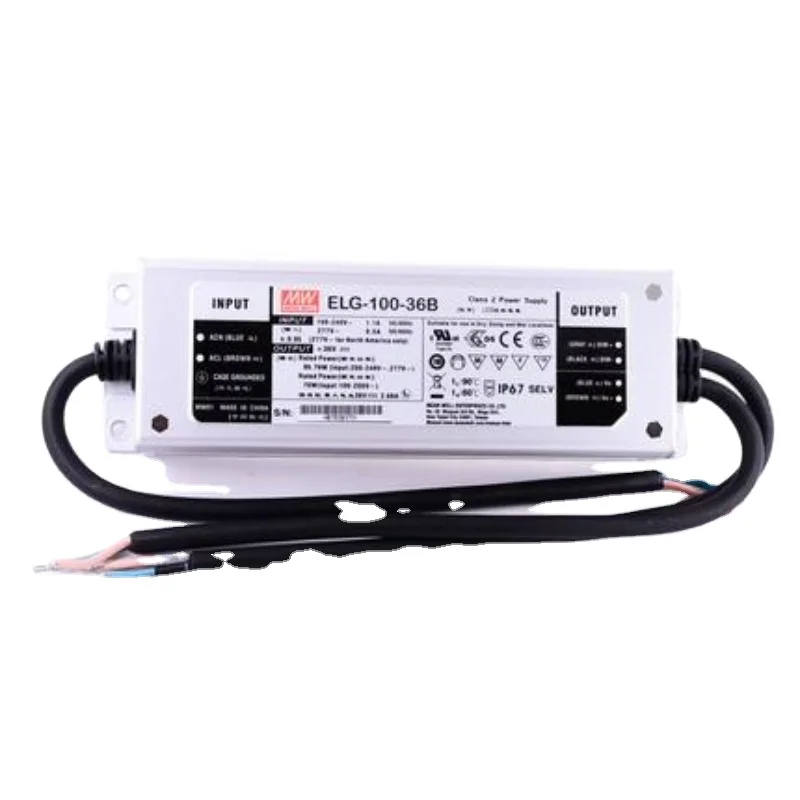 Mean well waterproof led driver ip67 ELG-100-36B-3Y 100w 36v led dimmable driver