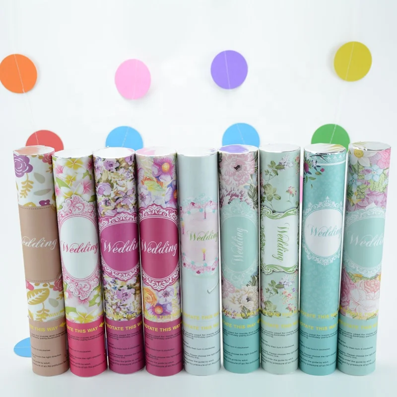 Party Novelties Air Compressed Custom Shape Confetti Cannon for Wedding Favors