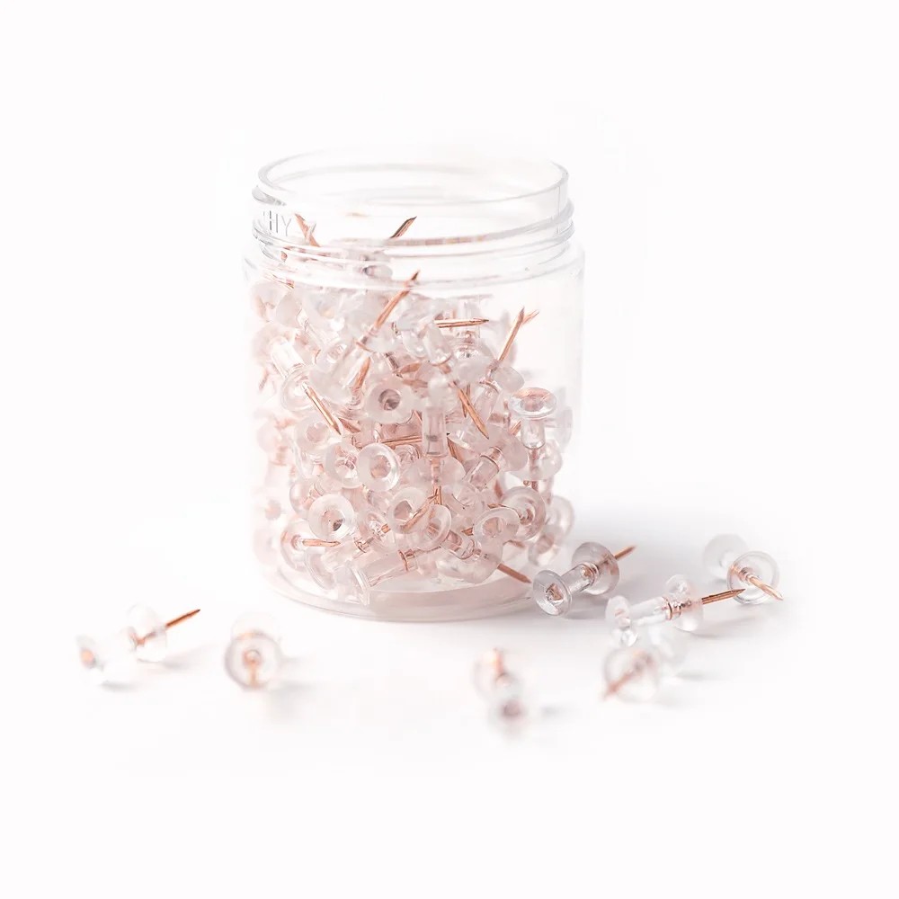 Maxery 100 шт. в коробке Лидер продаж креативная прозрачная розовая Золотая булавка белая акриловая для