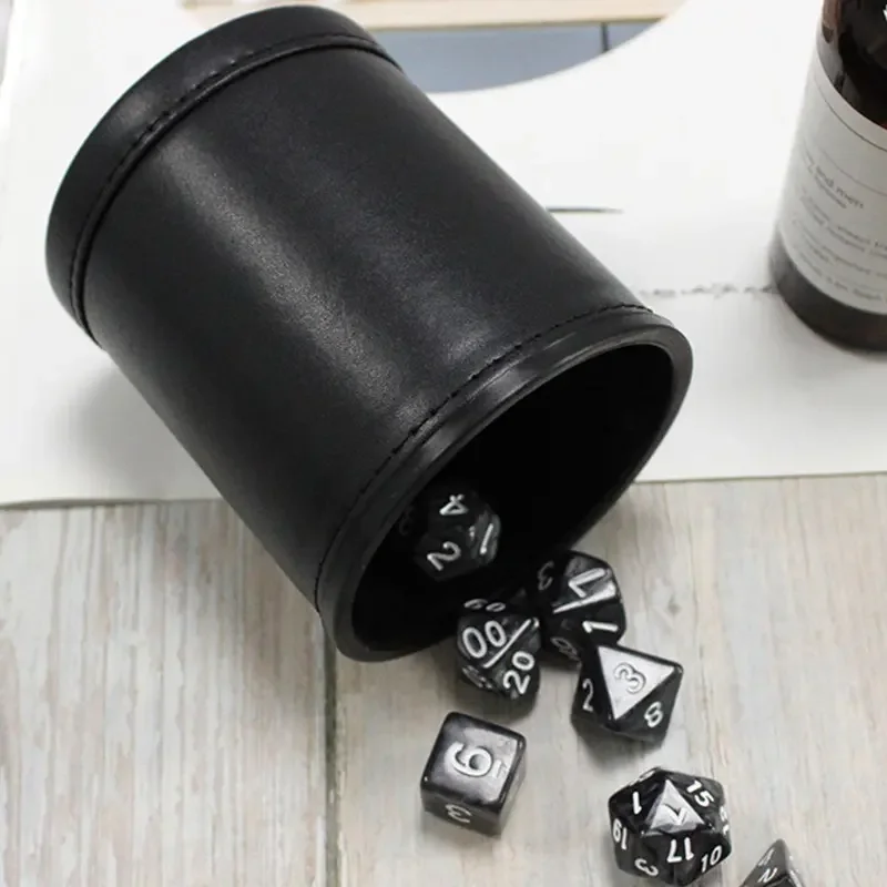 Hot Leather Dice Cup 5 Dice Holder Bar KTV Entertainment Dice Cup Party Family Game Supplies