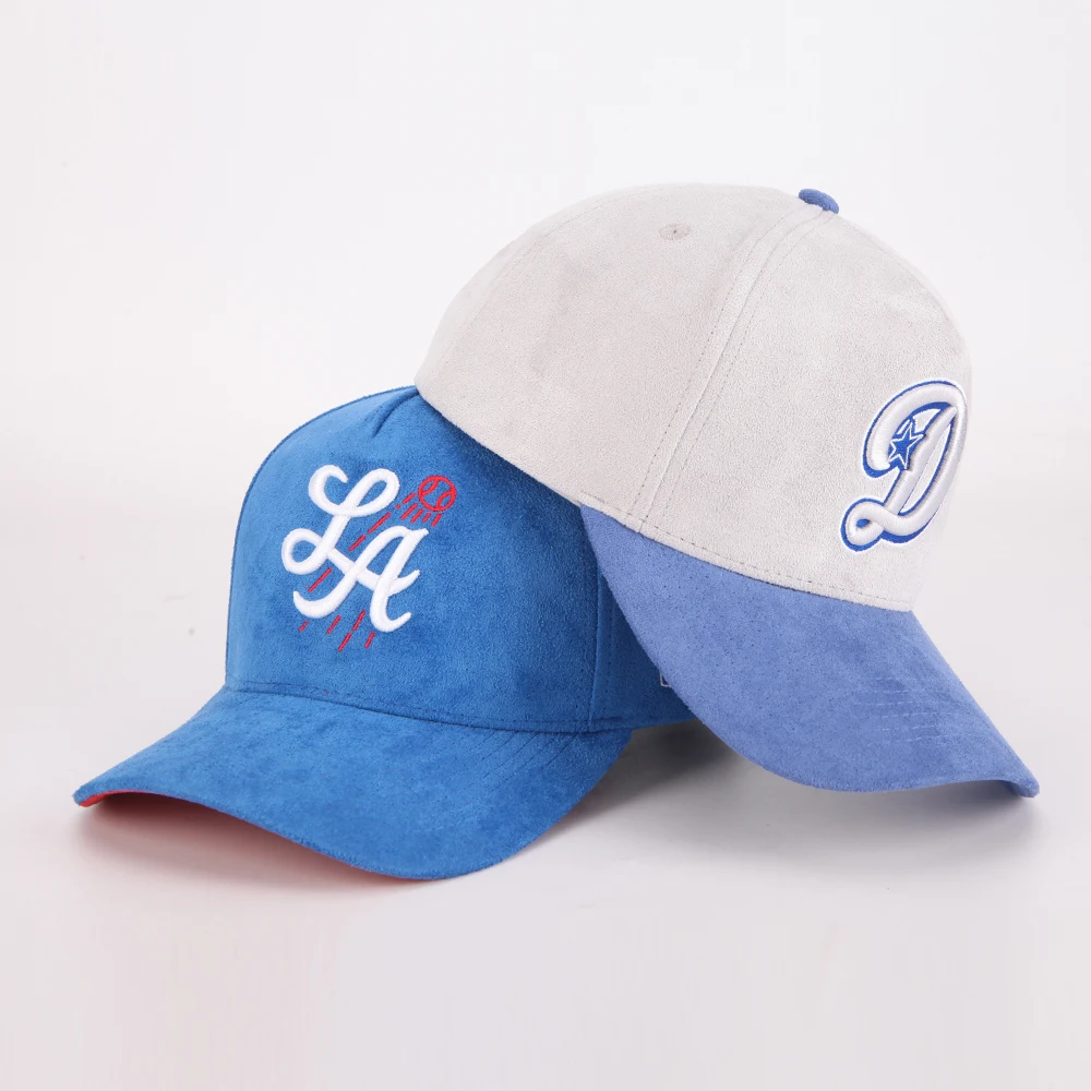 OEM Custom 5 panel curved brim structured baseball cap with embroidery Logo For Man