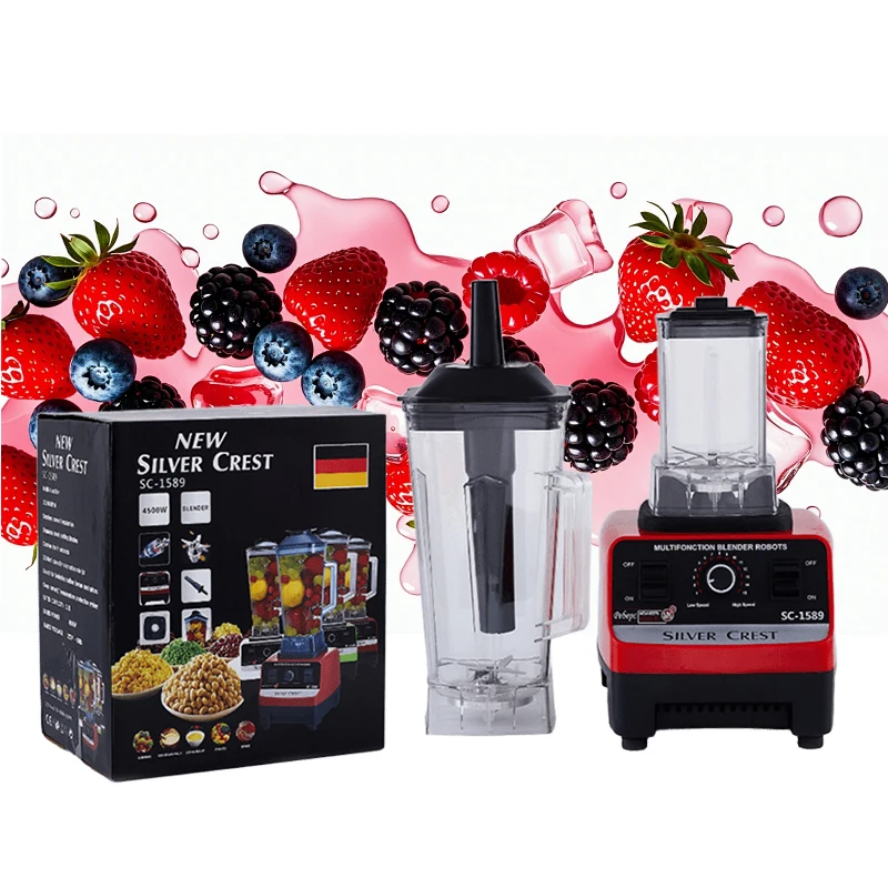 Blender Juicer Jar Electric Food Mixer Glass Grinder 2 in 1 Color Box Stainless Steel Home Technology Blender