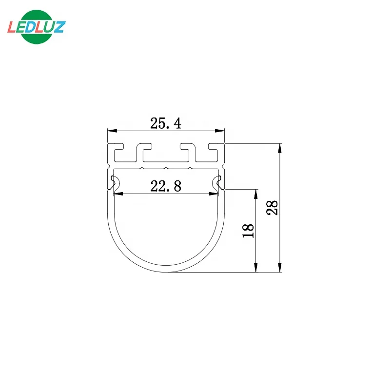 
pendent or surface Aluminium LED profile with round Lens 