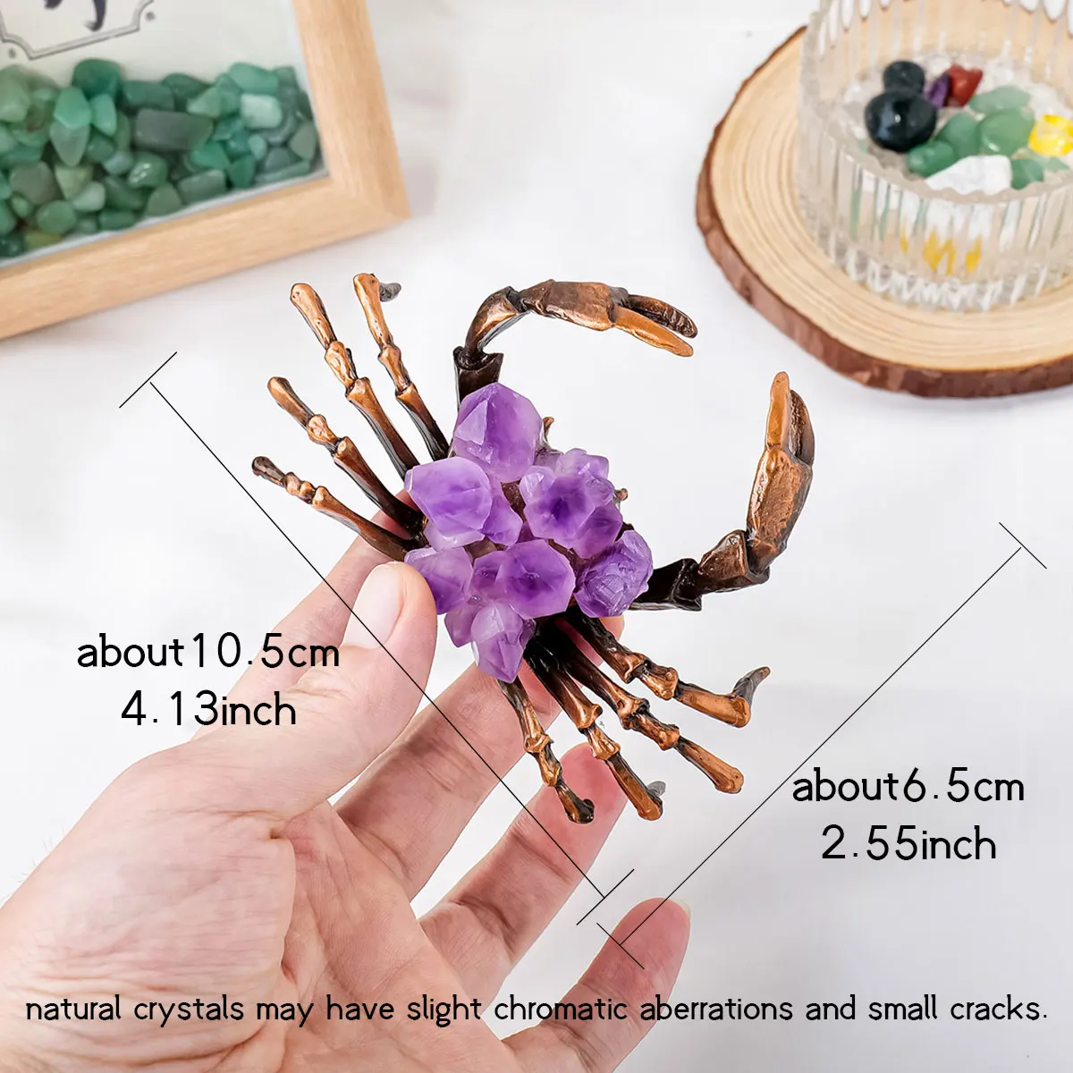 Wholesale Rough Crystal Tooth Healing Stones Crystal Crafts Crabs Shape Crystal Crab For Halloween Decoration