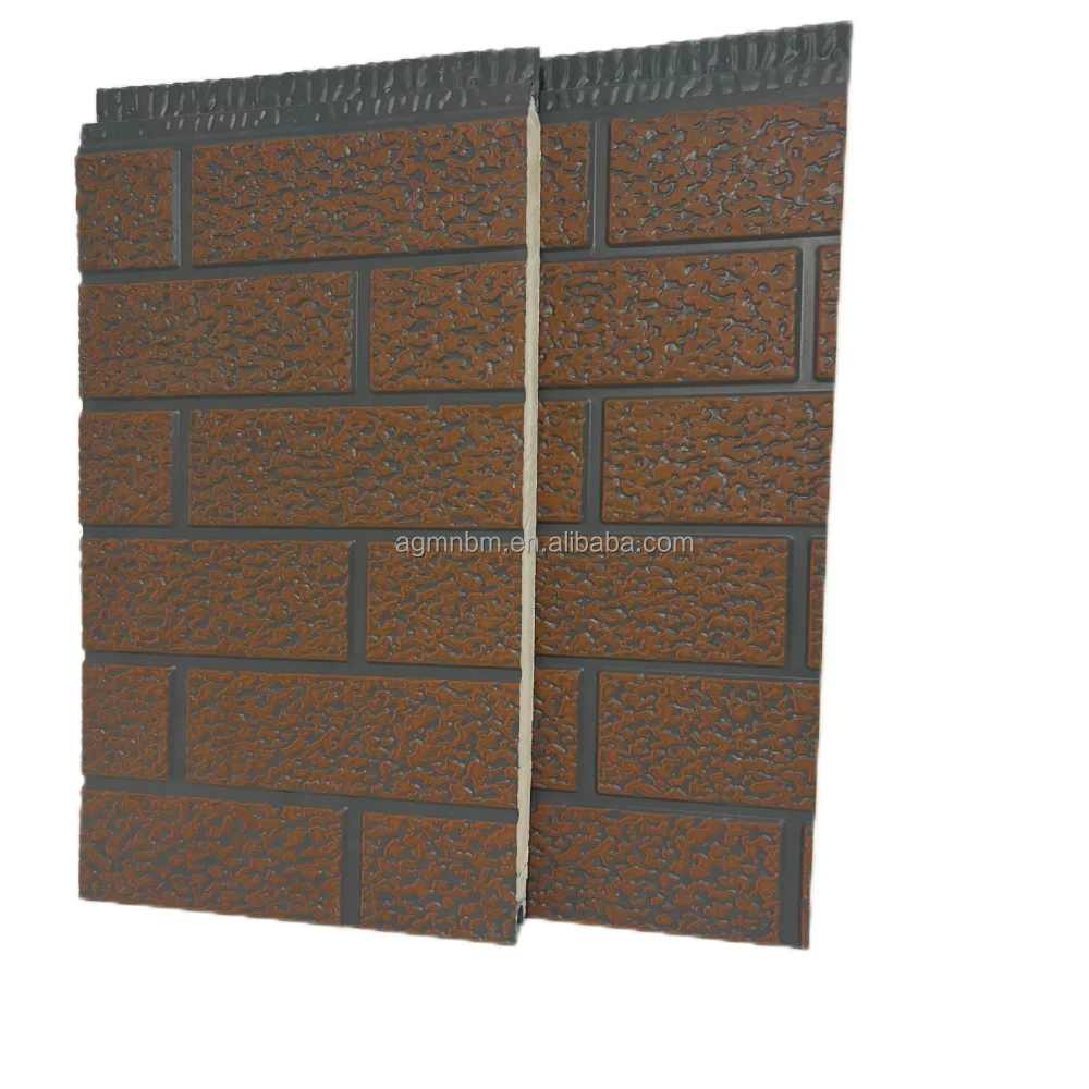 Decorative thermal insulation wall panel fireproof metal carved  sandwich panels For Prefabricated house exterior Siding board