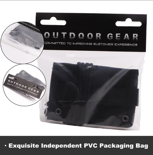 Black Tactical ID Card Holder Hook & Loop Patch Badge Holder Key Ring and Credit Card Organizer Adjustable Neck Lanyard Key Ring