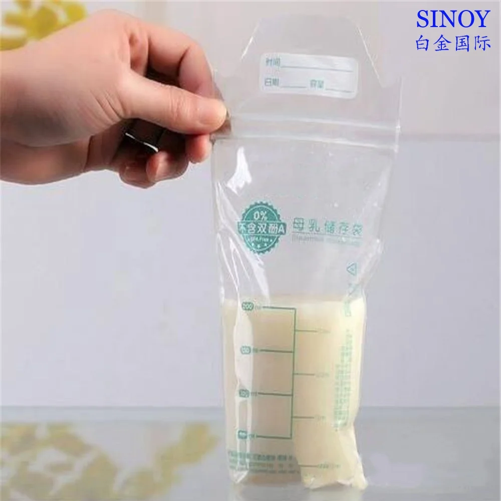 Bpa free breast milk storage bags for storing freezing breastmilk