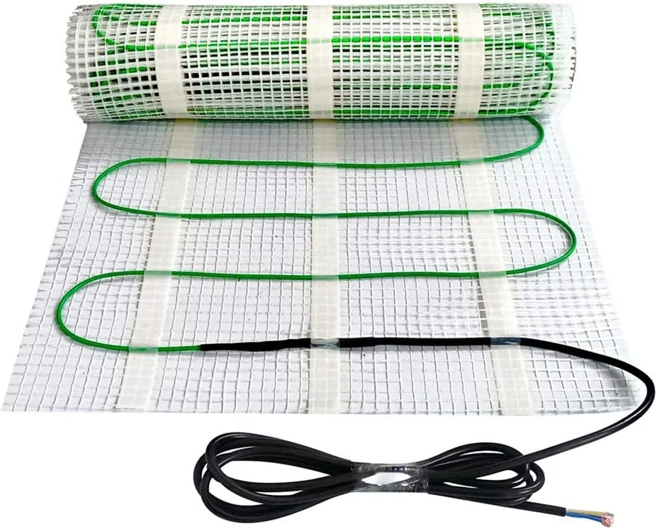 110v Electric floor heating mats in floor heating system with room thermostat uth170