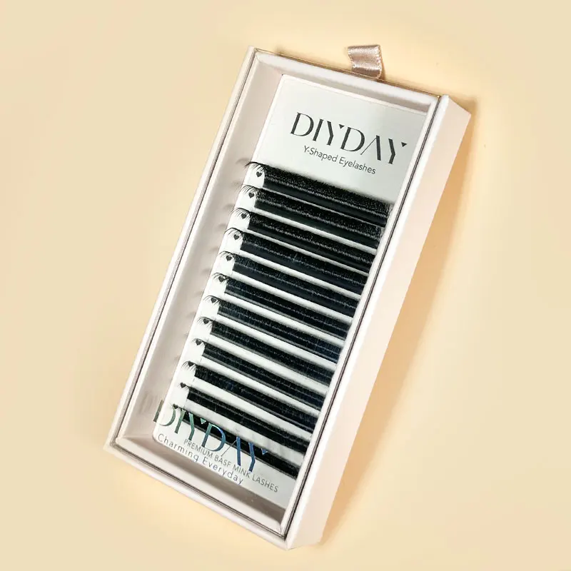 YY 0.07mm curl Black Individual Eyelash extensions PBT Material Natural Eyelashes