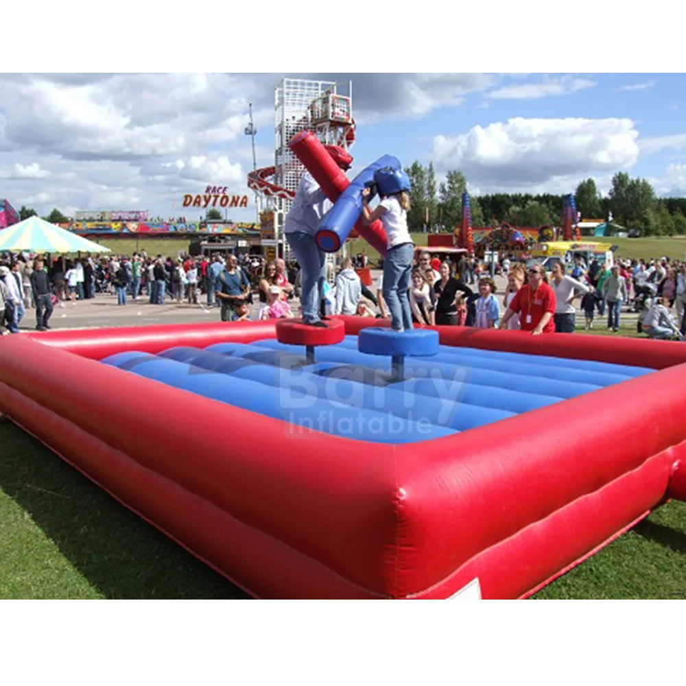 Outdoor adult children interactive sport game cheap price inflatable fighting sticks arena inflatable gladiator joust stick