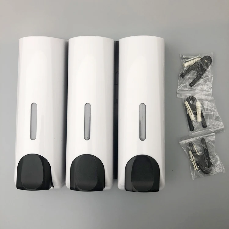 Manufacturers Manual Liquid Soap Dispenser Set Wall Mounted ABS Plastic Shower Dispenser