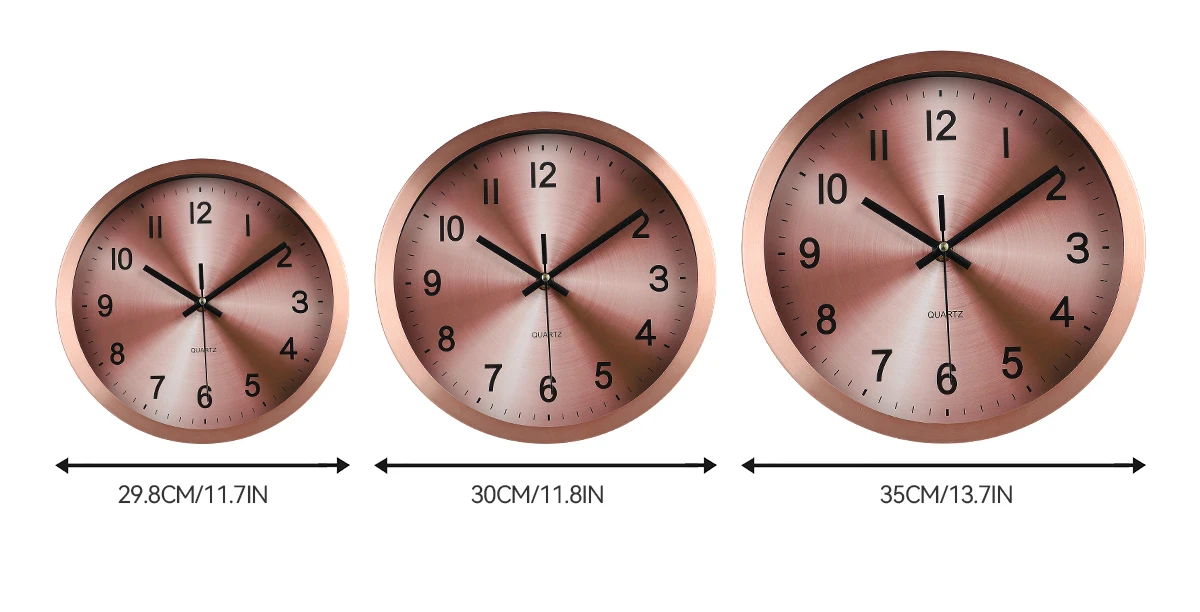 Quartz Metal Hanging Wall Clock Simple Modern Design  Stainless Steel Home Wall Clock