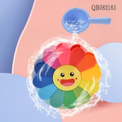 Creative new kids play water sunflower shower toy baby cute colorful windmill 360 degree rotating water wheel bath bathroom toys