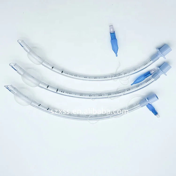 Medical Pvc Uncuffed Et Tube Size 4 Airway Intubation Endotracheal Spring Tube Plain Fixation Without Cuff