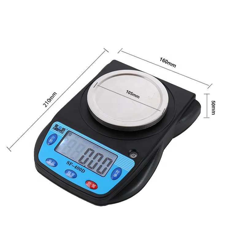 SF-400D 600g X 0.01g Digital High Accuracy Laboratory Analytical Balance Scale Large LCD Display